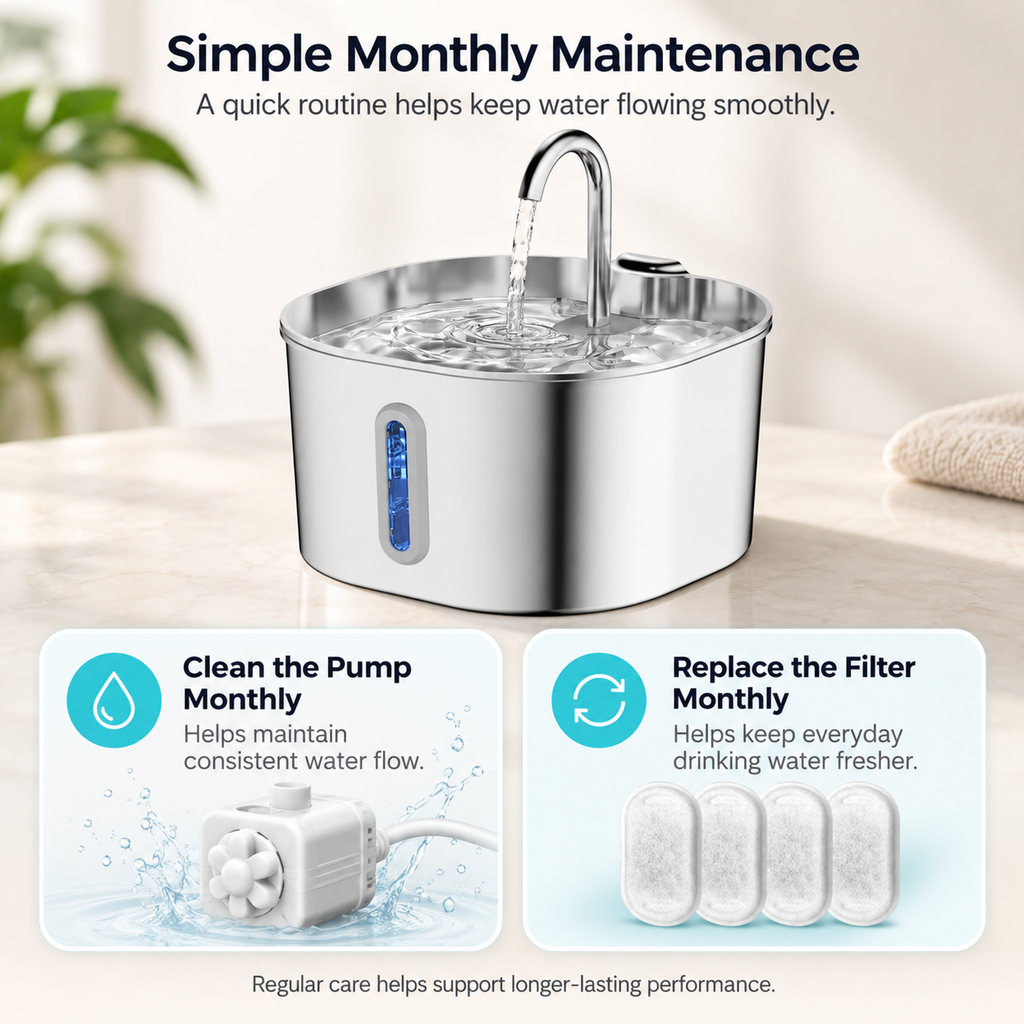 FlowPaw™ 2.2L Motion-Sensor Pet Fountain