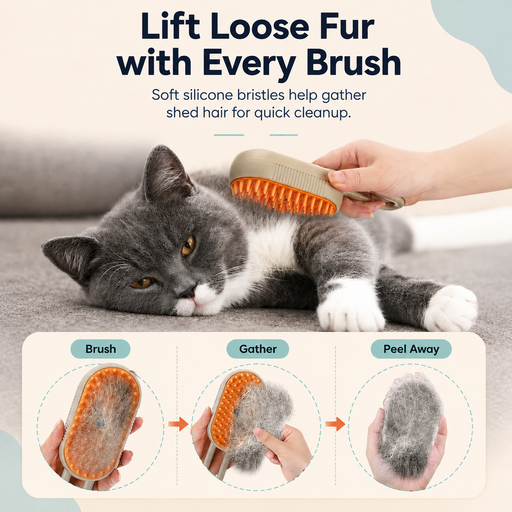 MistPaw™ 3-in-1 Grooming Brush