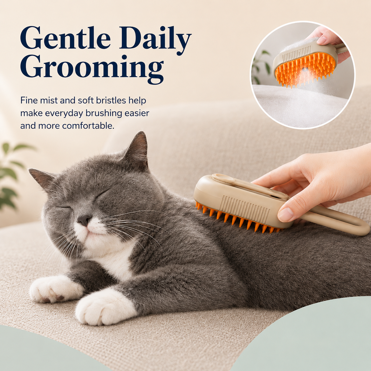 MistPaw™ 3-in-1 Grooming Brush